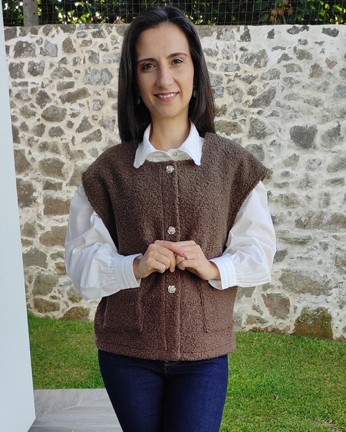 COLETE ENCANTO Castanho / Tamanho único